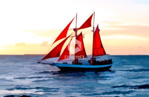Red Sailboat - EHPhoto FX